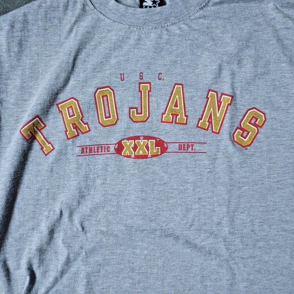 Vintage USC Trojans Starter Men's Medium Red Gray Short Sleeve T-Shirt Y2k - Picture 2 of 9